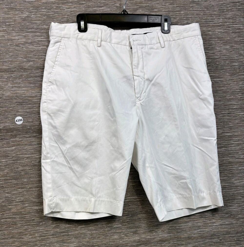 Polo Ralph Lauren Bermuda Shorts Mens Sz 38 White Classic Fit 12" Inseam Casual